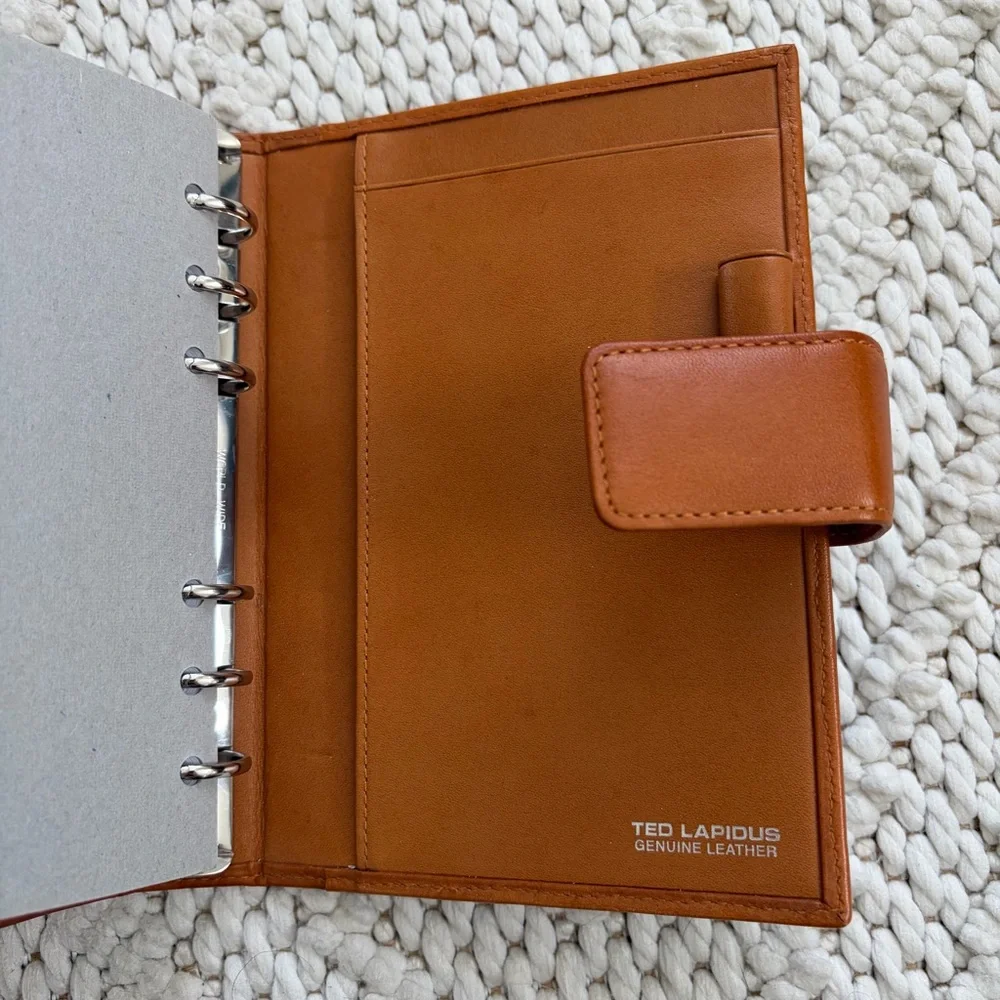 Vintage TED LAPIDUS Designer Genuine Leather Organizer Planner NEW NWOT